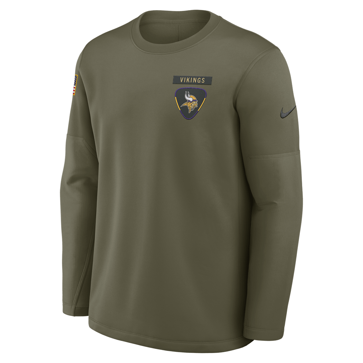 Minnesota Vikings Salute to Service Sideline Triumphant Win Coach Minnesota Vikings Salute to Service Sideline Triumphant Win Coach Men's Nike NFL Pullover Crew