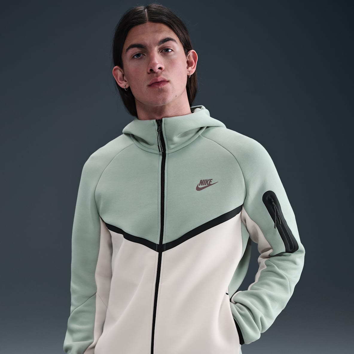 Nike Tech Nike Tech Giacca con zip a tutta lunghezza in fleece Windrunner – Uomo
