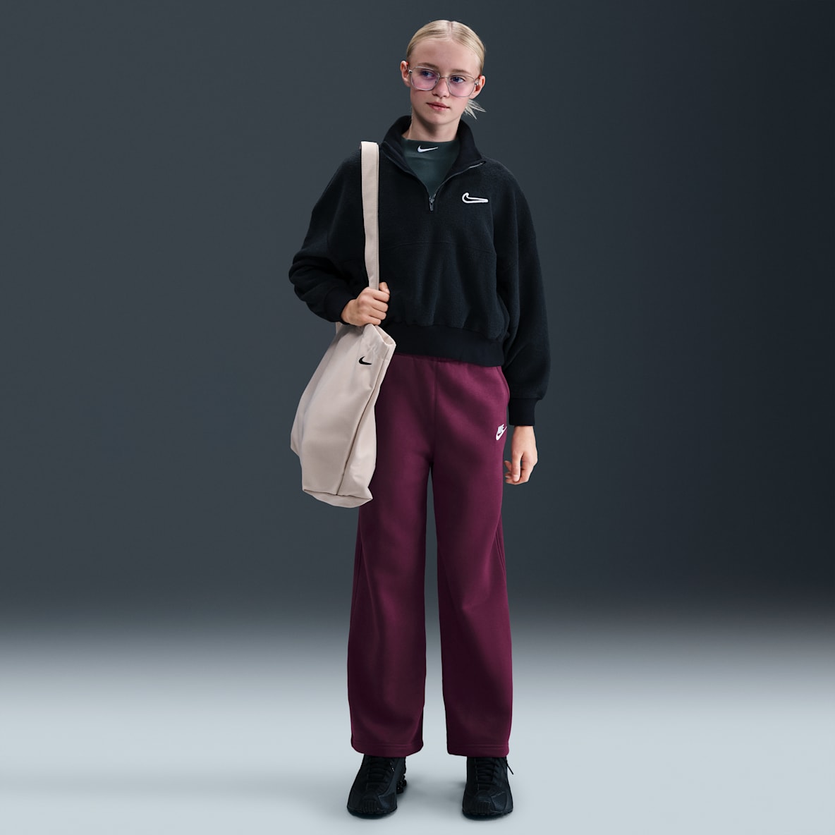 Nike Sportswear Club Fleece Girls' Wide-Leg Pants