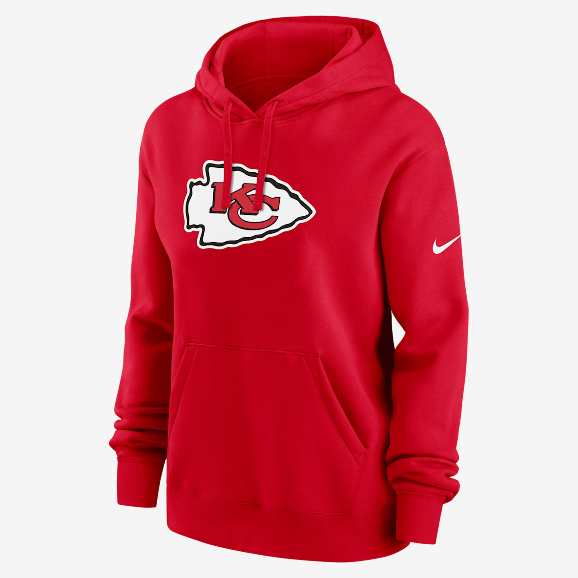 Kansas City Chiefs Club Sudadera con gorro sin cierre Nike de la NFL para mujer