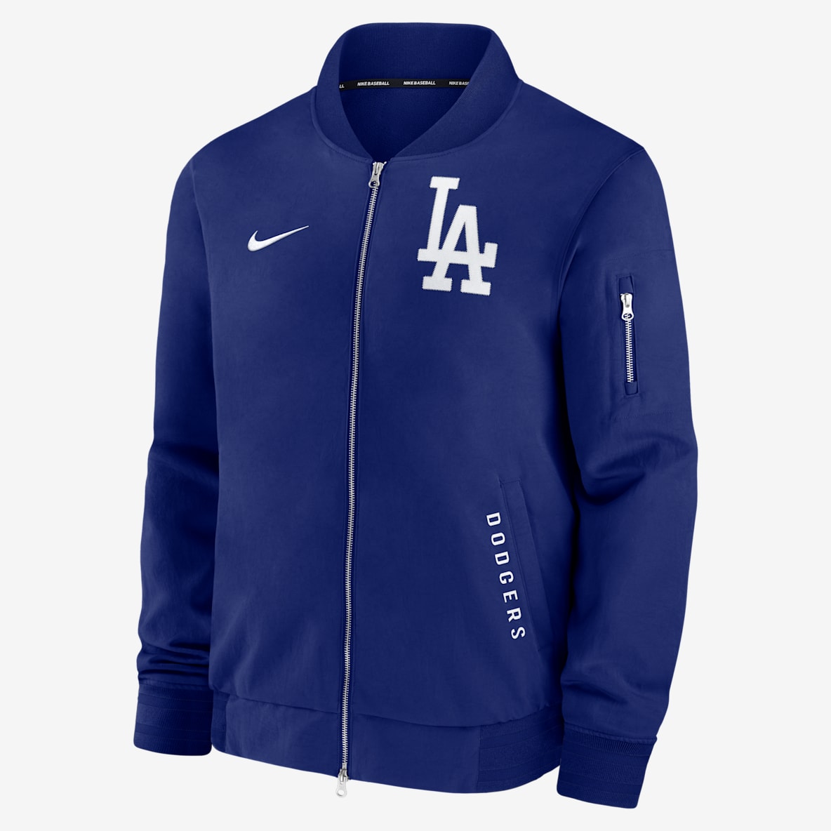 Los Angeles Dodgers Authentic Collection Dugout Chamarra bomber Nike de la MLB de cierre completo para hombre