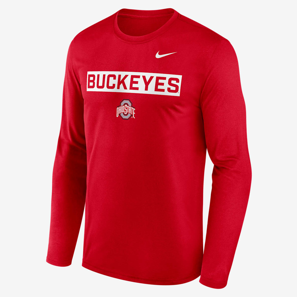 Ohio State Primetime Legend 2-Hit Men's Nike Dri-FIT College Long-Sleeve T-Shirt