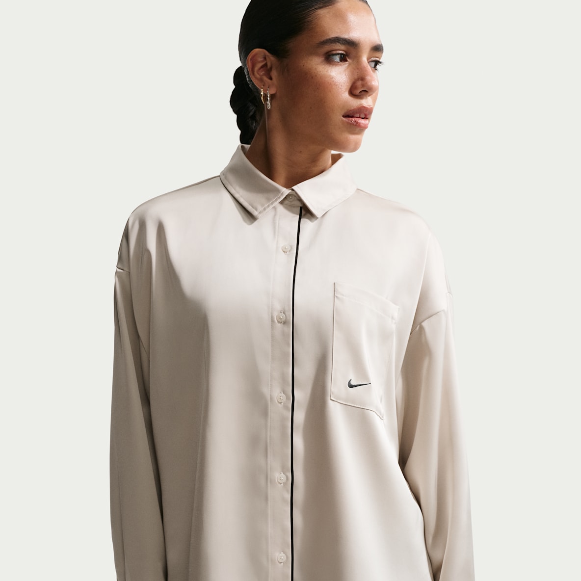 Nike Sportswear Women's Oversized Satin Long-Sleeve Top