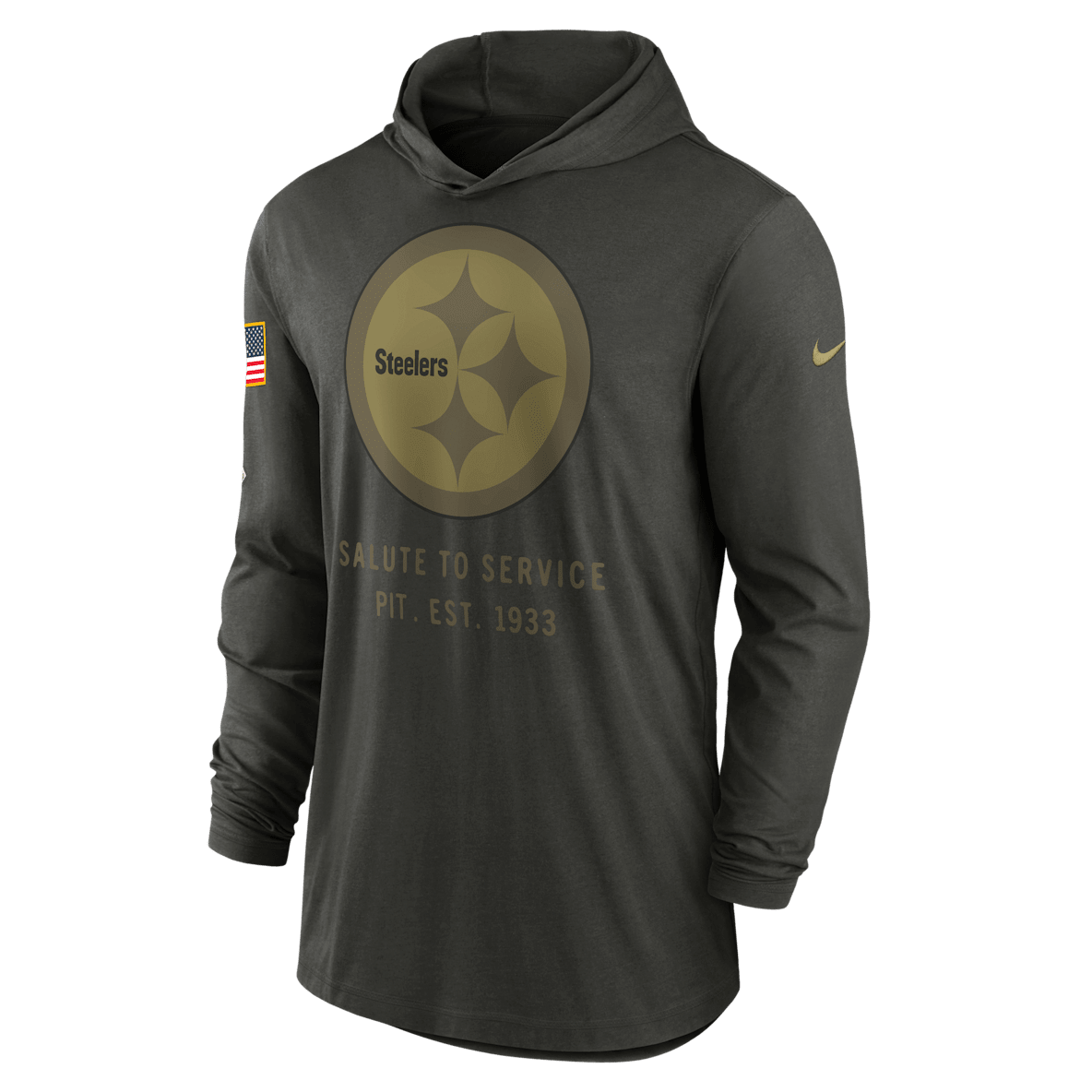 Pittsburgh Steelers Salute to Service Sideline Pittsburgh Steelers Salute to Service Sideline Men’s Nike Dri-FIT NFL Long-Sleeve Hooded Top