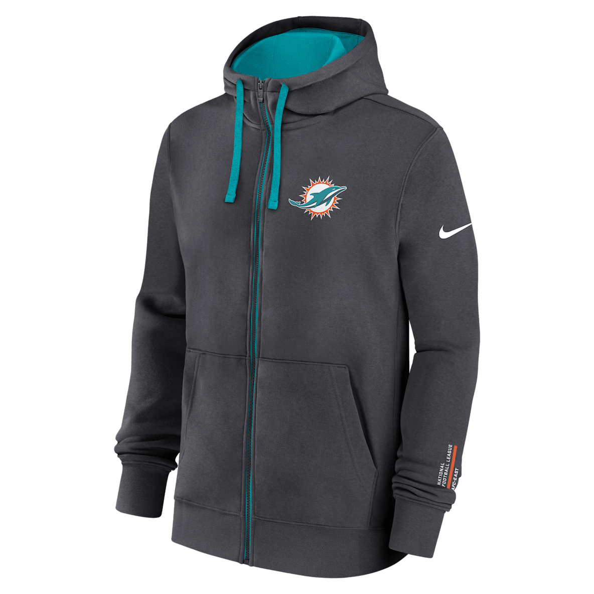 Miami Dolphins Playbook Page Club Miami Dolphins Playbook Page Club Men's Nike NFL Full-Zip Hoodie