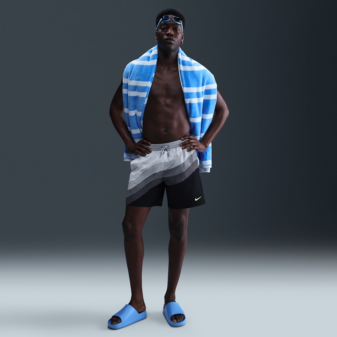 Nike Swim Nike Swim Shorts de vóleibol de 18 cm con forro completo para hombre