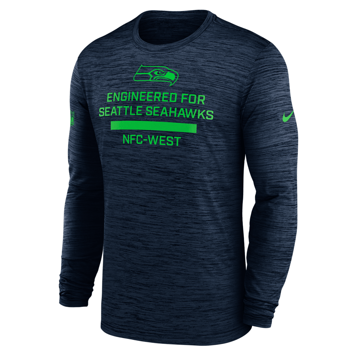 Seattle Seahawks Sideline Team Issue Velocity Men's Nike Dri-FIT NFL Long-Sleeve T-Shirt