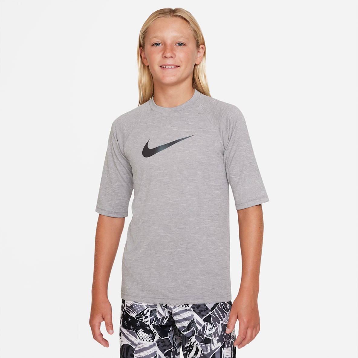Nike Heather Nike Heather Big Kids' (Boys') Half Sleeve Hydroguard