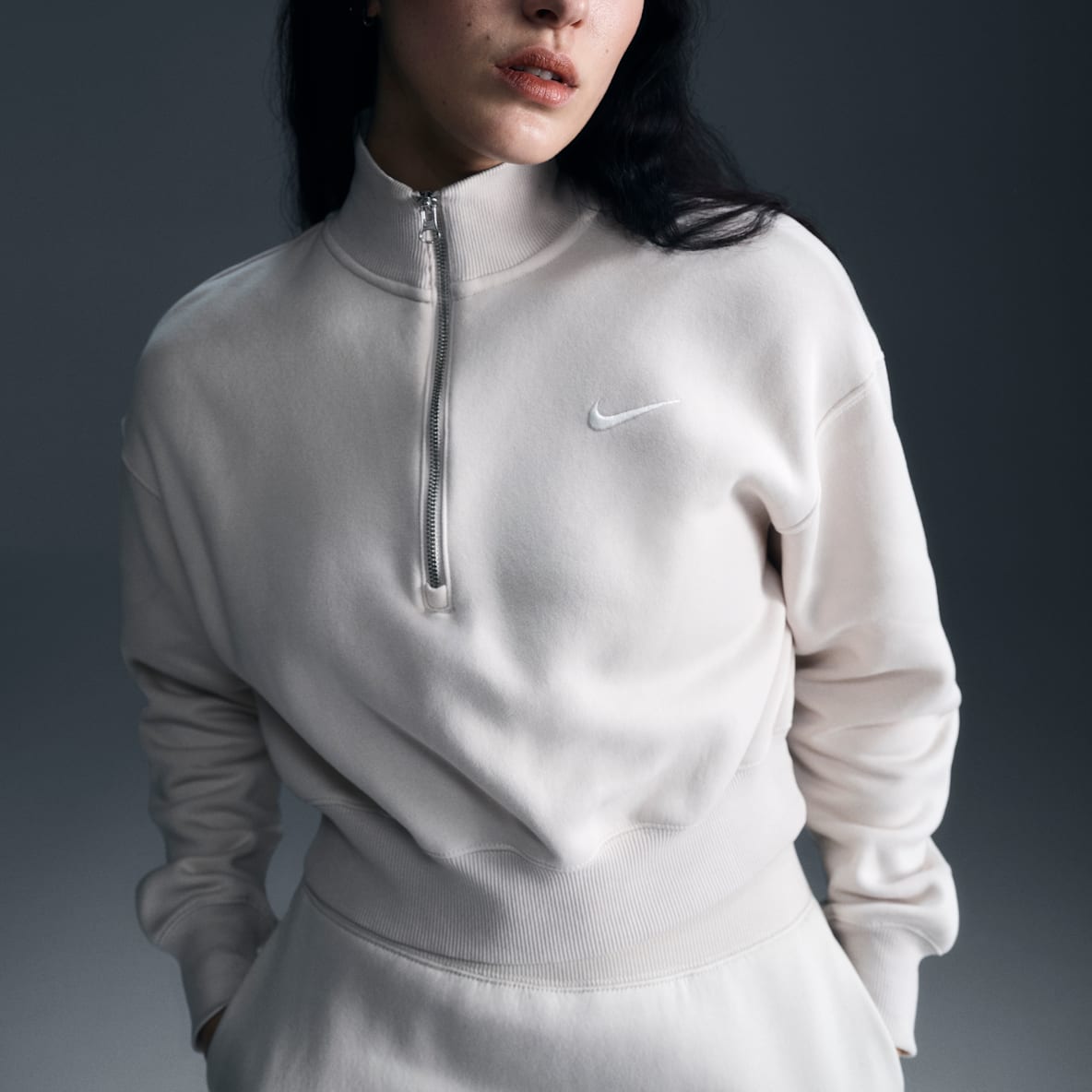 Nike Sportswear Phoenix Fleece Nike Sportswear Phoenix Fleece Sudadera cropped de cierre de 1/4 para mujer