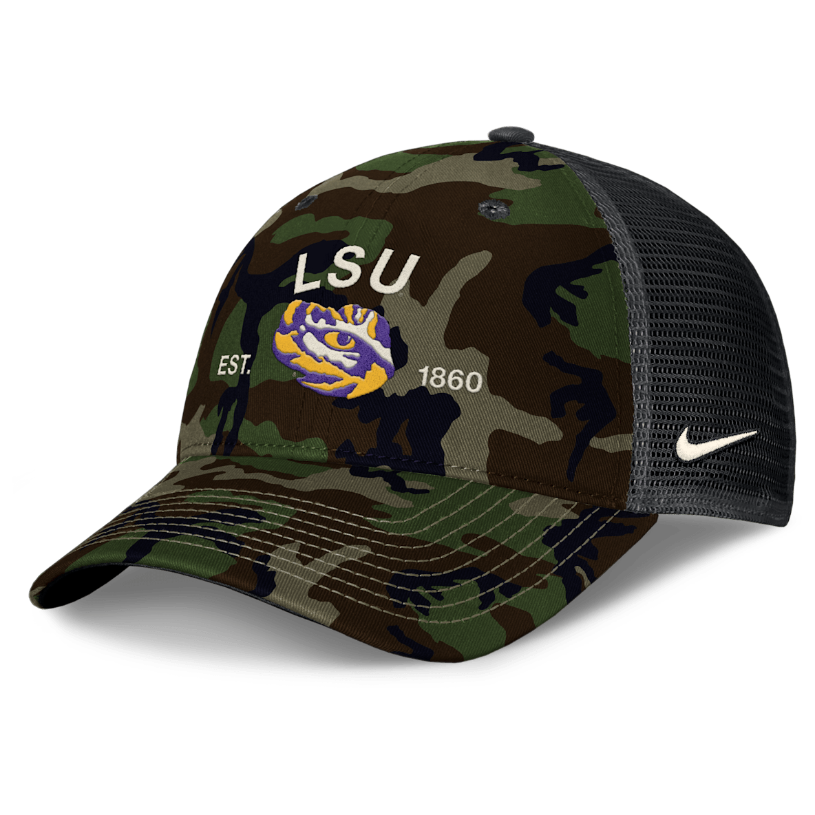 LSU 2025 Military Appreciation Rise LSU 2025 Military Appreciation Rise Men's Nike College Trucker Adjustable Hat