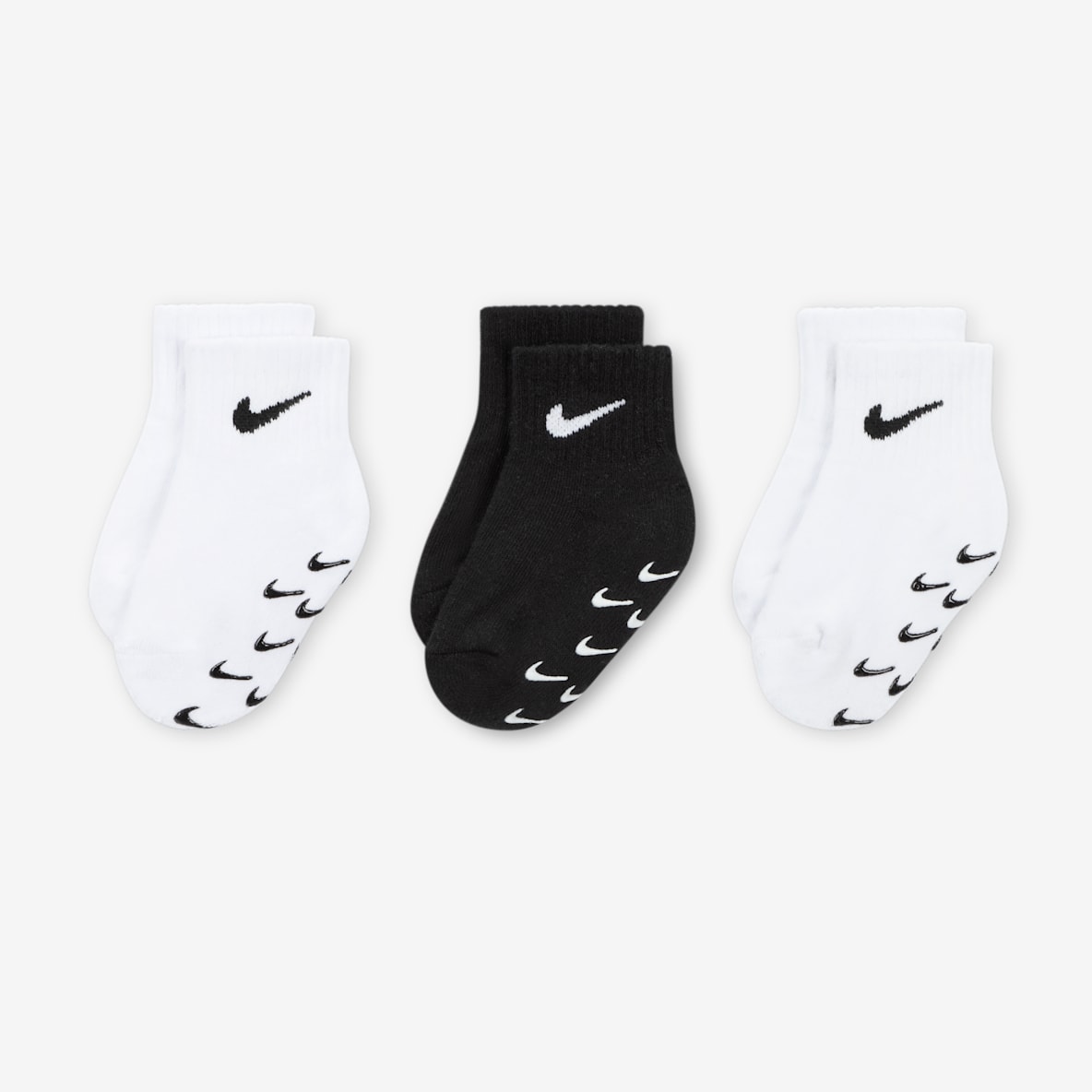 Nike Baby/Toddler Gripper Ankle Socks (3 Pairs)