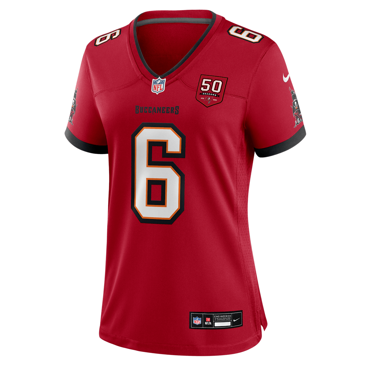 Baker Mayfield Tampa Bay Buccaneers 50th Anniversary Baker Mayfield Tampa Bay Buccaneers 50th Anniversary Women’s Nike NFL Game Jersey