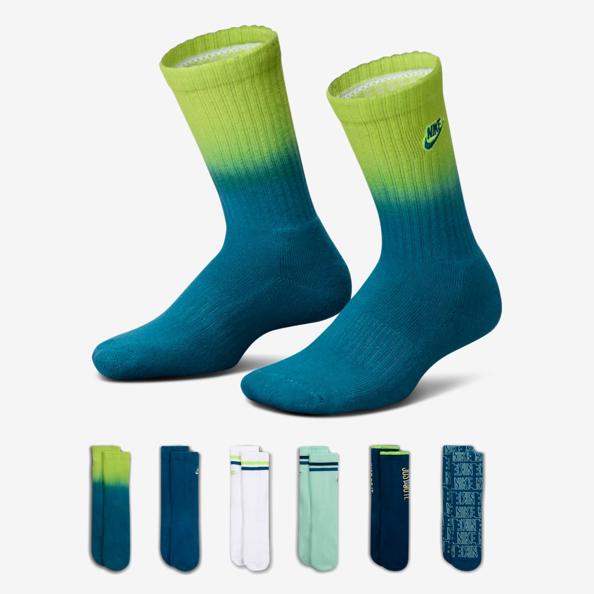 Nike Glow With Me Little Kids' Crew Socks (6 Pairs)