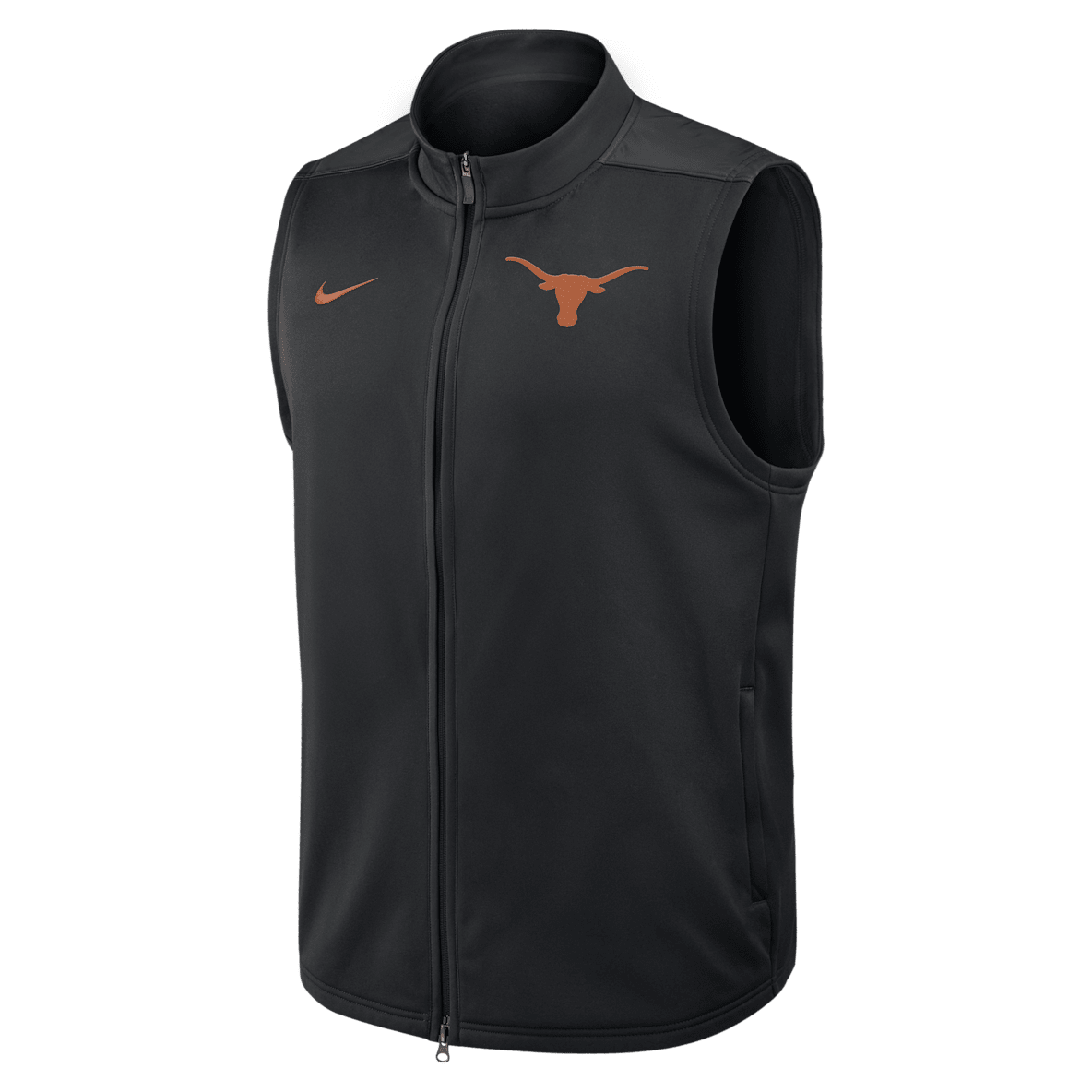 Texas Victory Texas Victory Chaleco universitario Nike Therma-FIT de cierre completo para hombre
