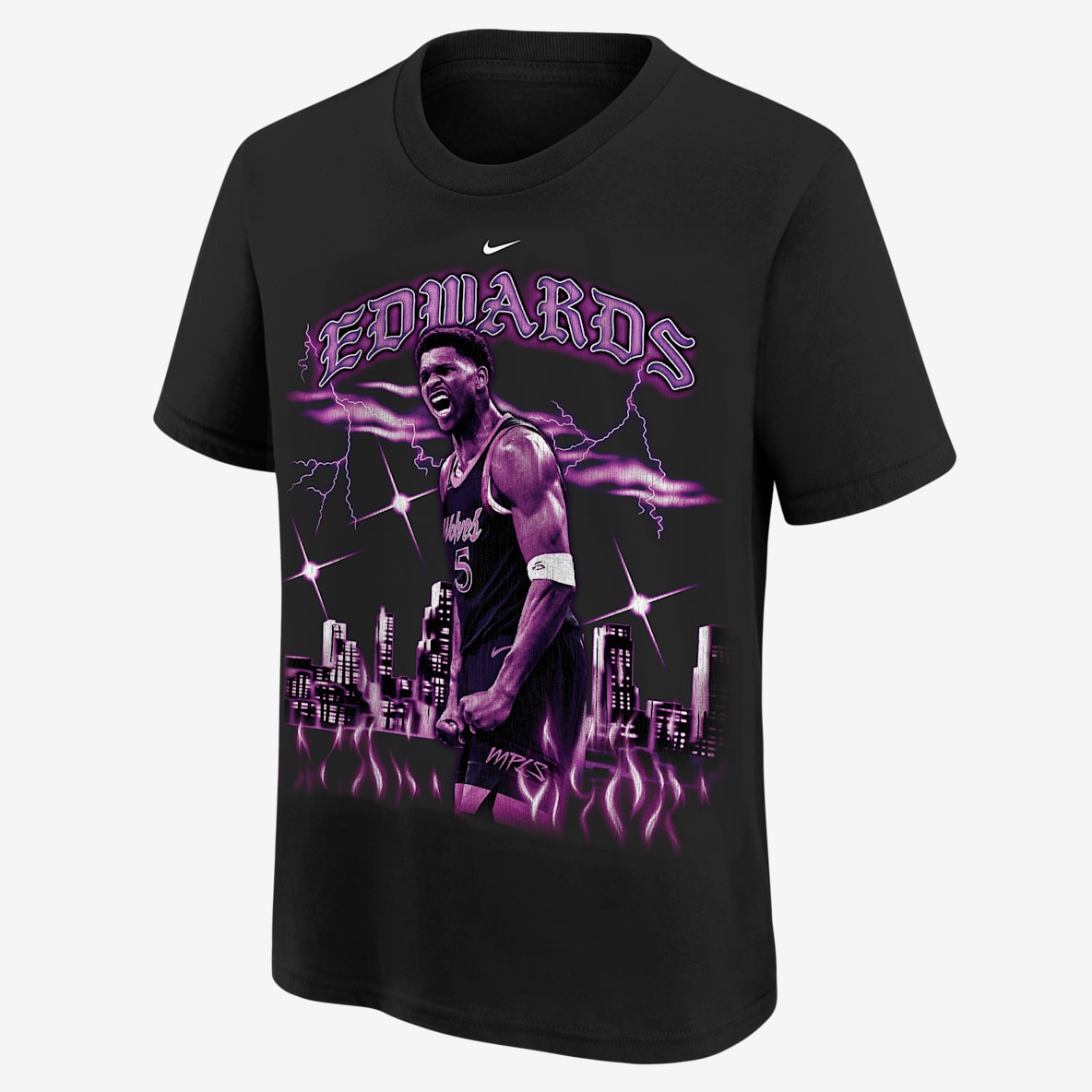 Anthony Edwards Minnesota Tmbrwolves City Edition Playera Nike de la NBA para niños talla grande