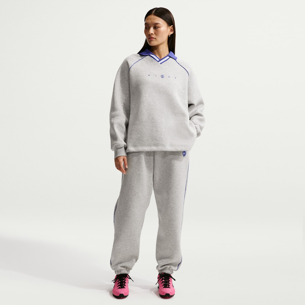 Nike Sportswear Phoenix Fleece Pantalón oversize de talle alto con estampado - Mujer