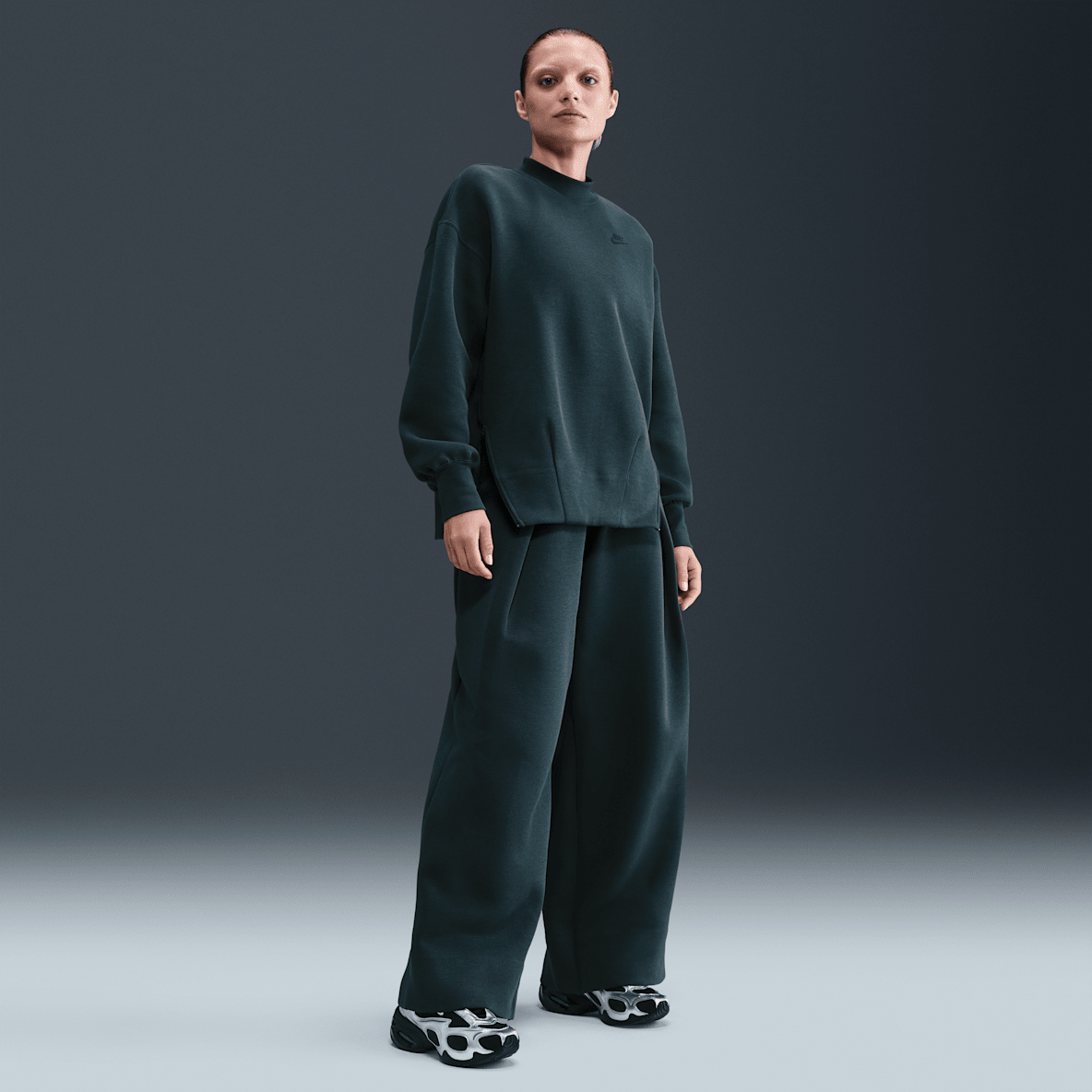 Nike Sportswear Tech Fleece Nike Sportswear Tech Fleece Pants de tiro alto plisados para mujer