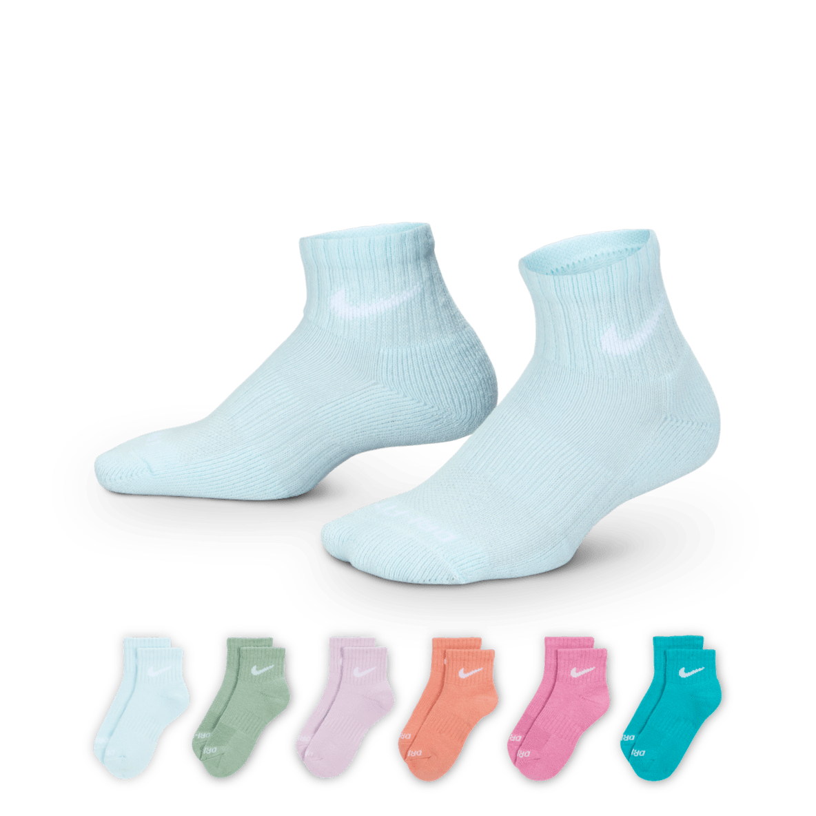 Nike Dri-FIT Performance Basics Nike Dri-FIT Performance Basics Calcetines de 1/4 para preescolar (6 pares)
