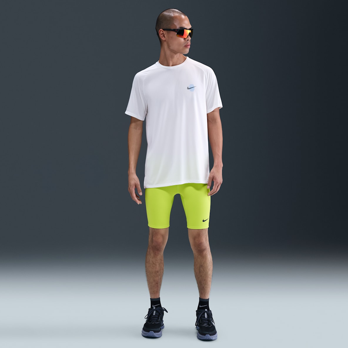 ナイキ ファスト メンズ Dri-FIT 1/2レングス ランニング タイツ (インナー付き)