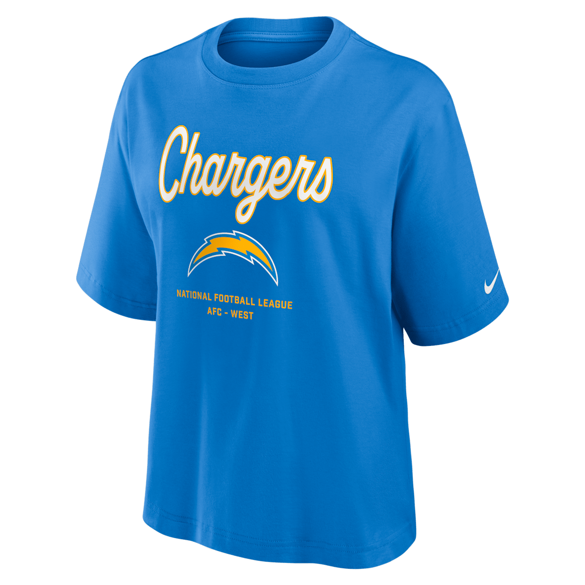 Los Angeles Chargers Essential Script Boxy Los Angeles Chargers Essential Script Boxy Women's Nike NFL T-Shirt