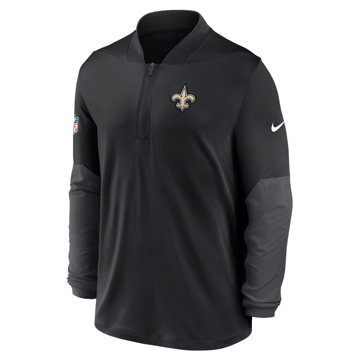 New Orleans Saints Feel The Pressure New Orleans Saints Feel The Pressure Men's Nike Dri-FIT NFL 1/2-Zip Top