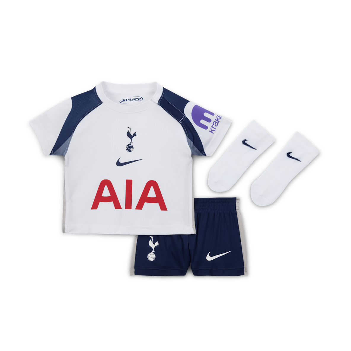 Tottenham Hotspur 2025/26 Stadium Home Tottenham Hotspur 2025/26 Stadium Home Baby/Toddler Nike Football Replica 3-Piece Kit