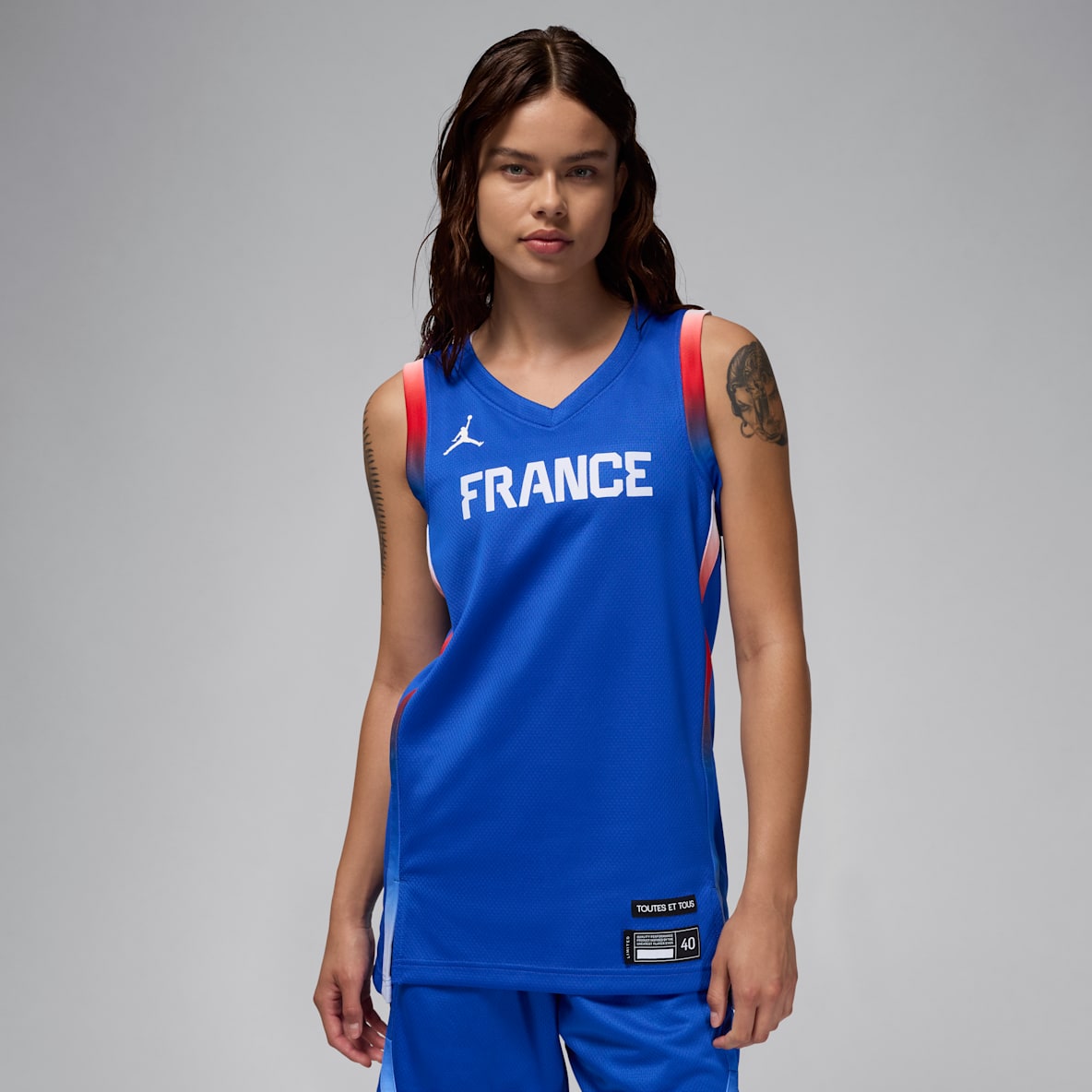 Frankreich Limited Road Jordan Basketballtrikot (Damen)