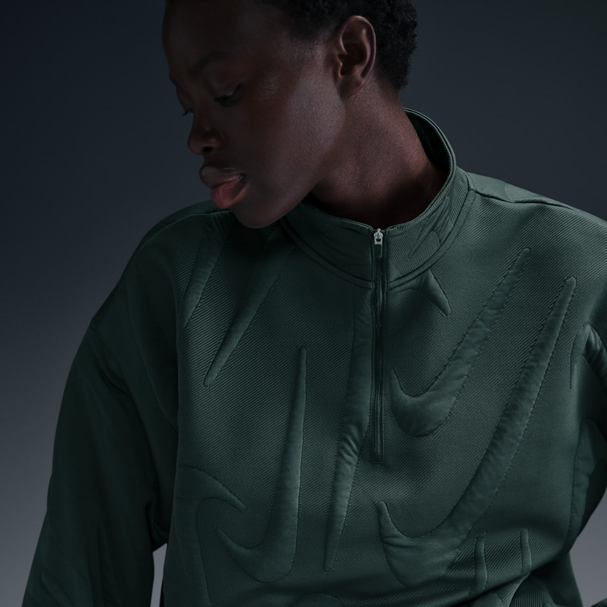 Nike Sportswear Collection Women's Oversized Cosy 1/4-Zip Logo Sweatshirt