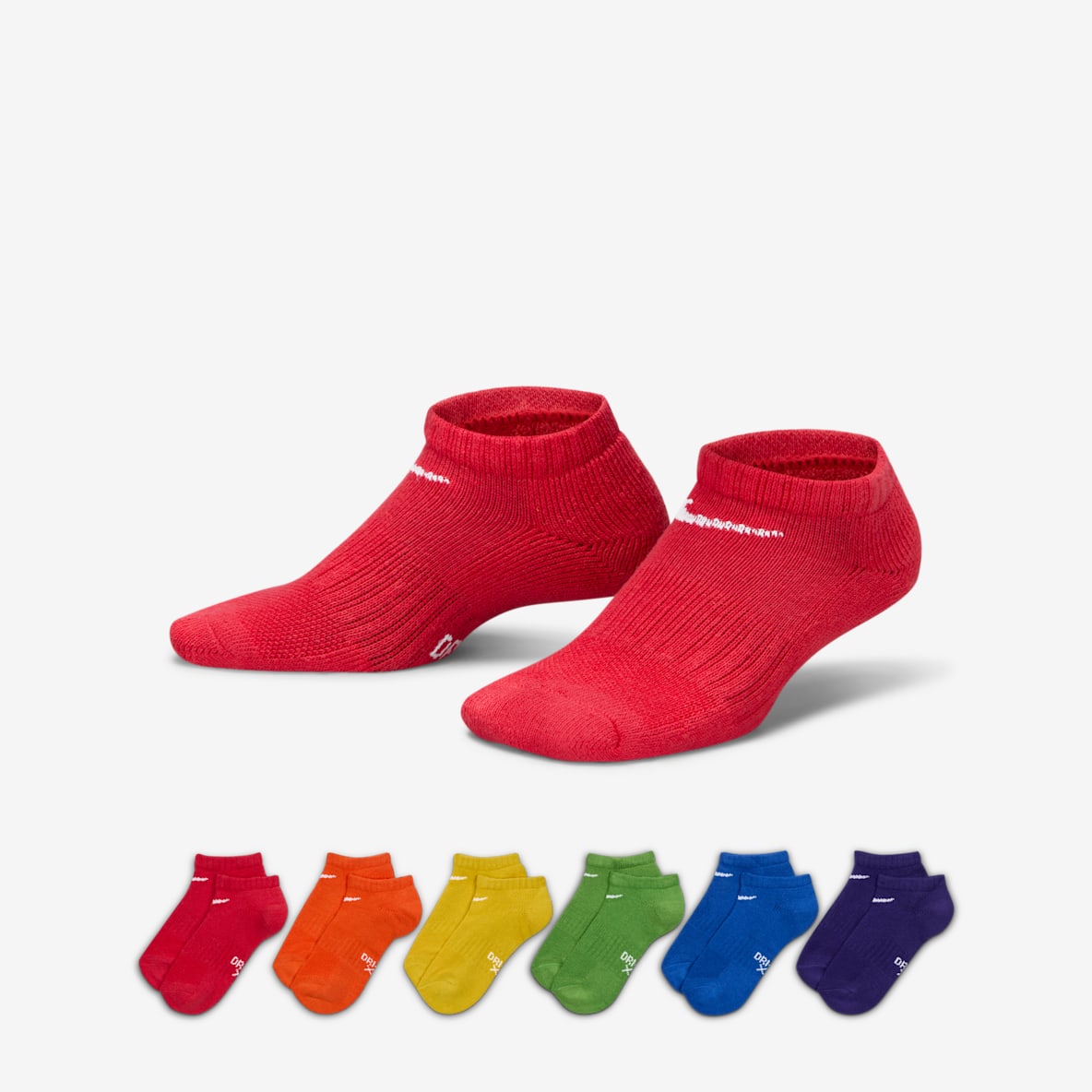 Nike Dri-FIT Performance Basics Nike Dri-FIT Performance Basics Big Kids' No-Show Socks (6 Pairs)