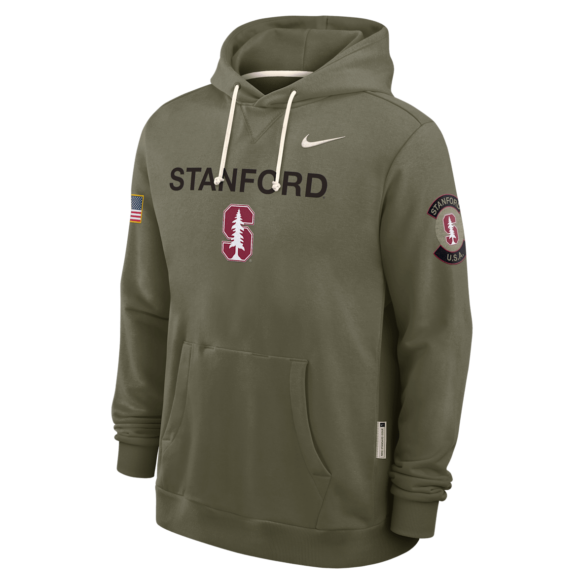 Stanford 2025 Military Appreciation Men's Nike Dri-FIT College Pullover Hoodie