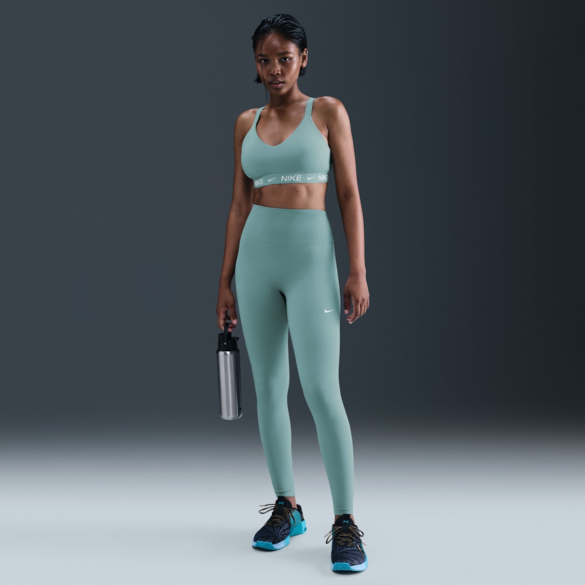 Nike One Seamless Front Leggings de cintura subida a todo o comprimento para mulher