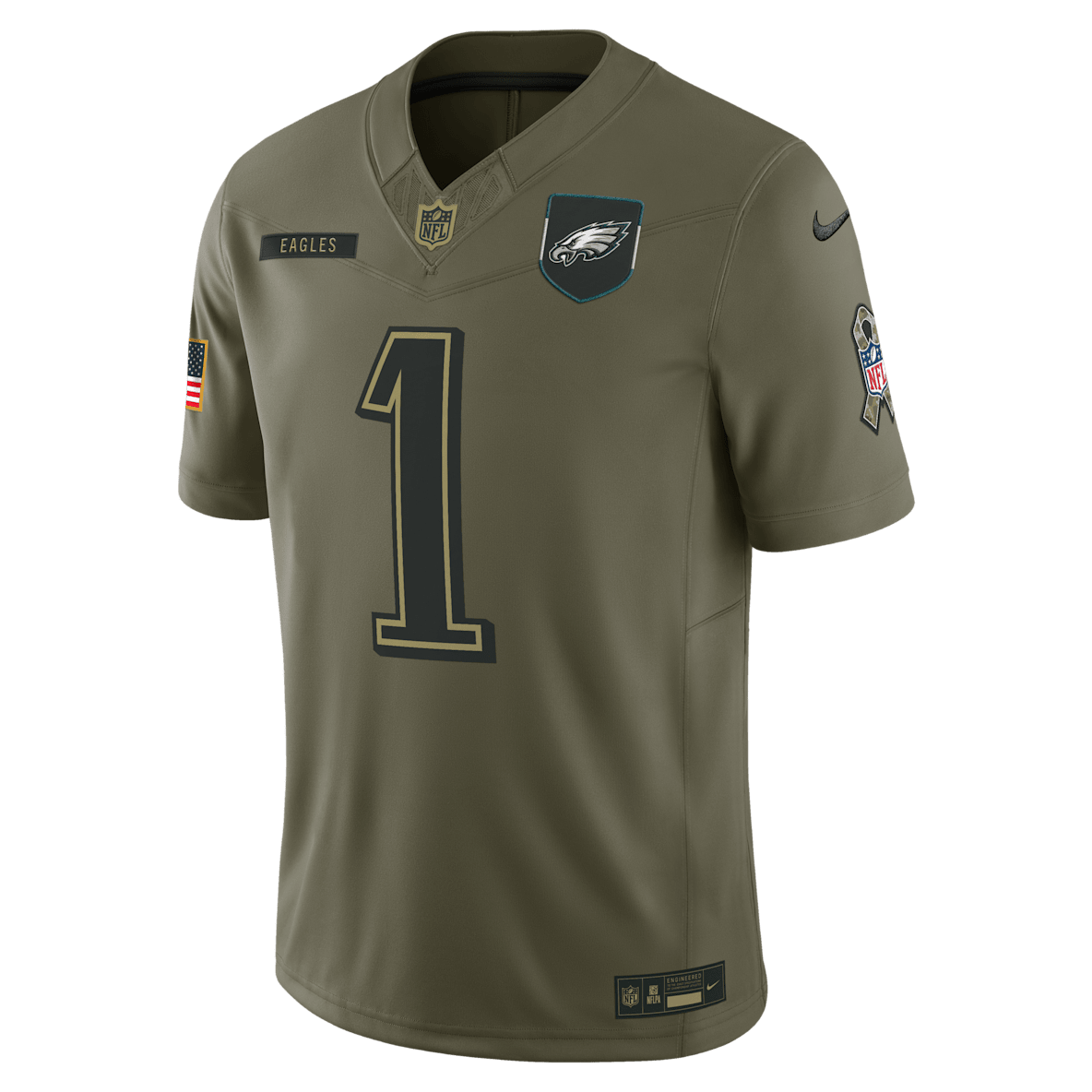 Jalen Hurts Philadelphia Eagles Salute to Service Jalen Hurts Philadelphia Eagles Salute to Service Men's Nike Dri-FIT NFL Limited Jersey