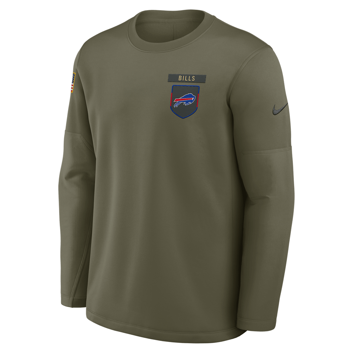 Buffalo Bills Salute to Service Sideline Triumphant Win Coach Buffalo Bills Salute to Service Sideline Triumphant Win Coach Men's Nike NFL Pullover Crew