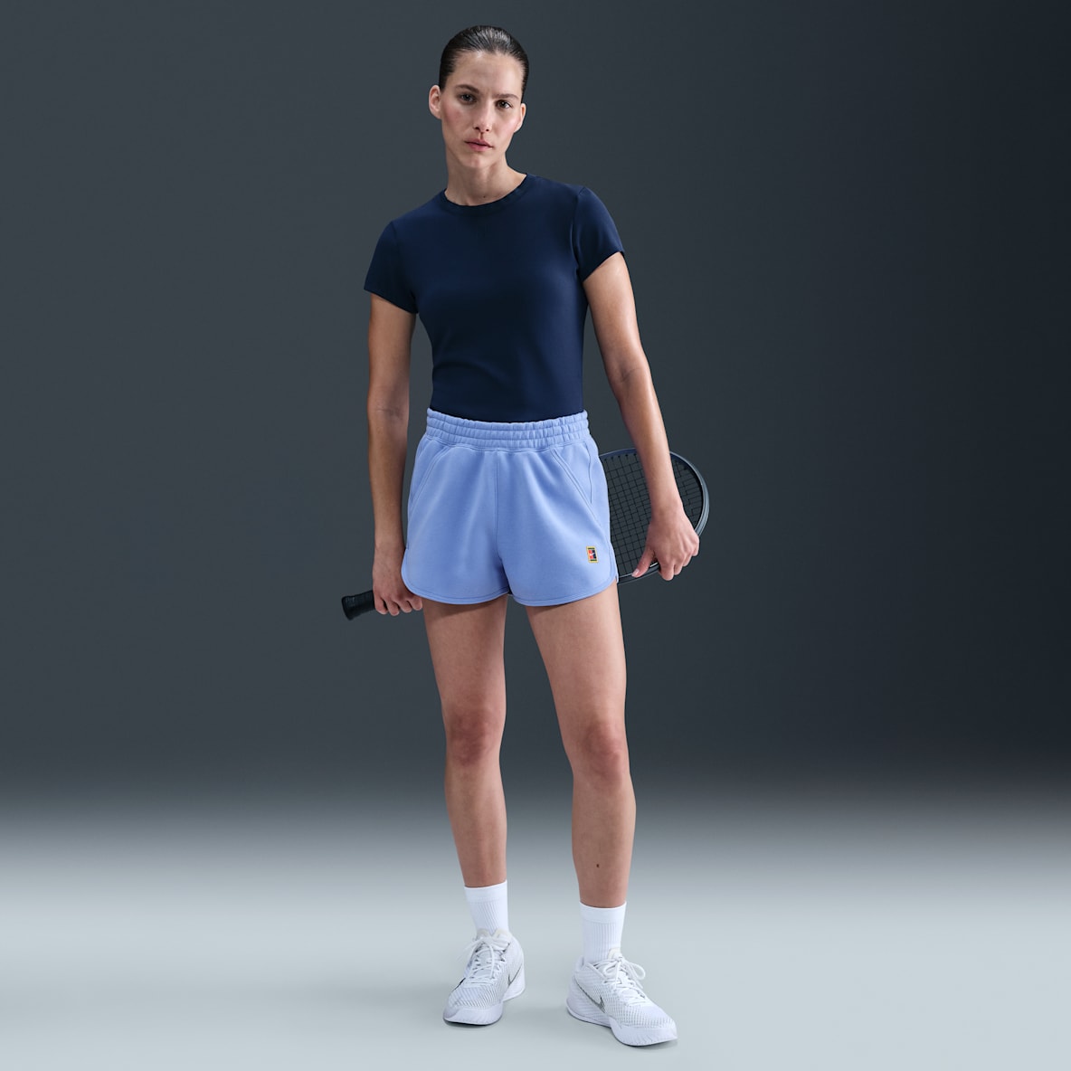 NikeCourt Heritage NikeCourt Heritage Women's Mid-Rise Fleece Tennis Shorts