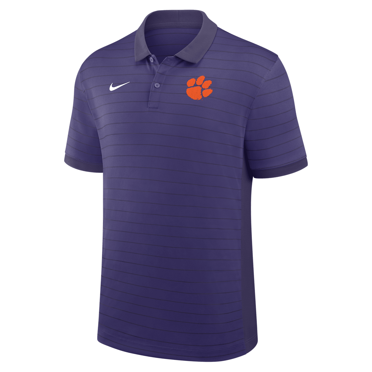 Clemson Sideline Victory Stripe Polo universitario Nike Dri-FIT para hombre