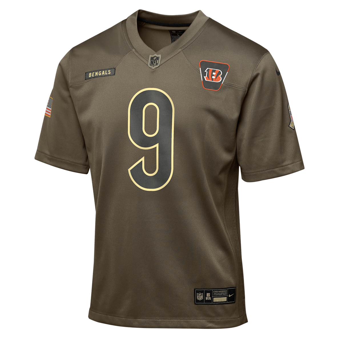 Joe Burrow Cincinnati Bengals Salute to Service Big Kids’ Nike NFL Game Jersey