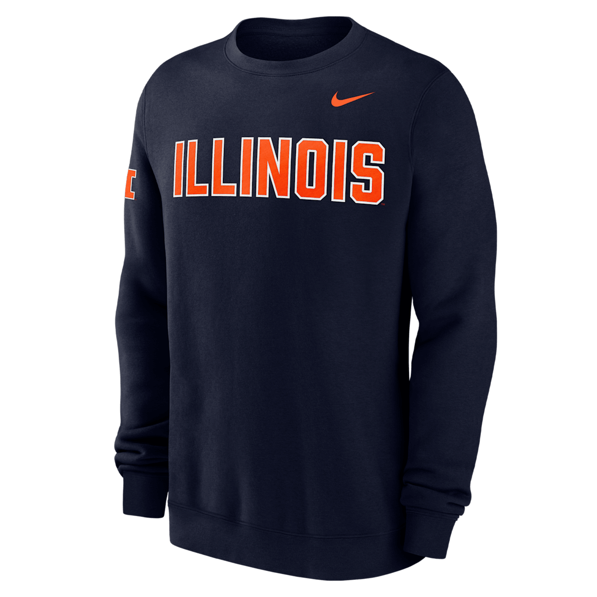 Illinois Club Fleece Men's Nike College Crew-Neck Sweatshirt