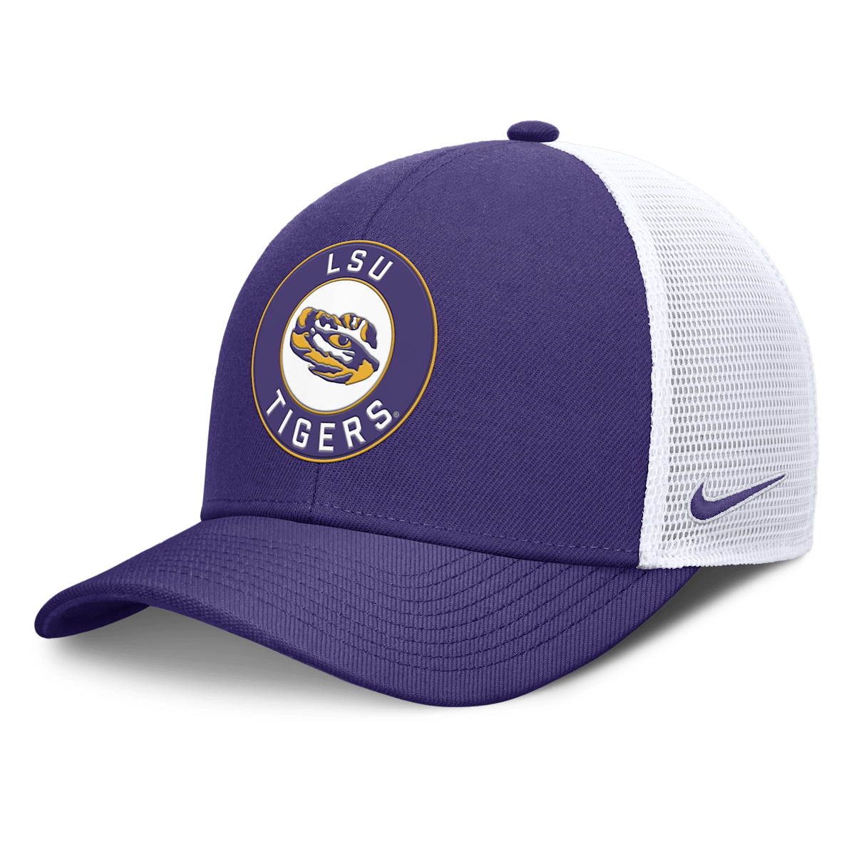 LSU Primetime Rise Men's Nike Dri-FIT College Trucker Adjustable Hat