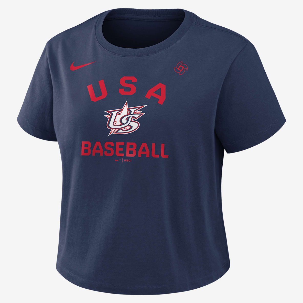 USA Baseball 2026 World Baseball Classic Mod Women's Nike Cropped T-Shirt