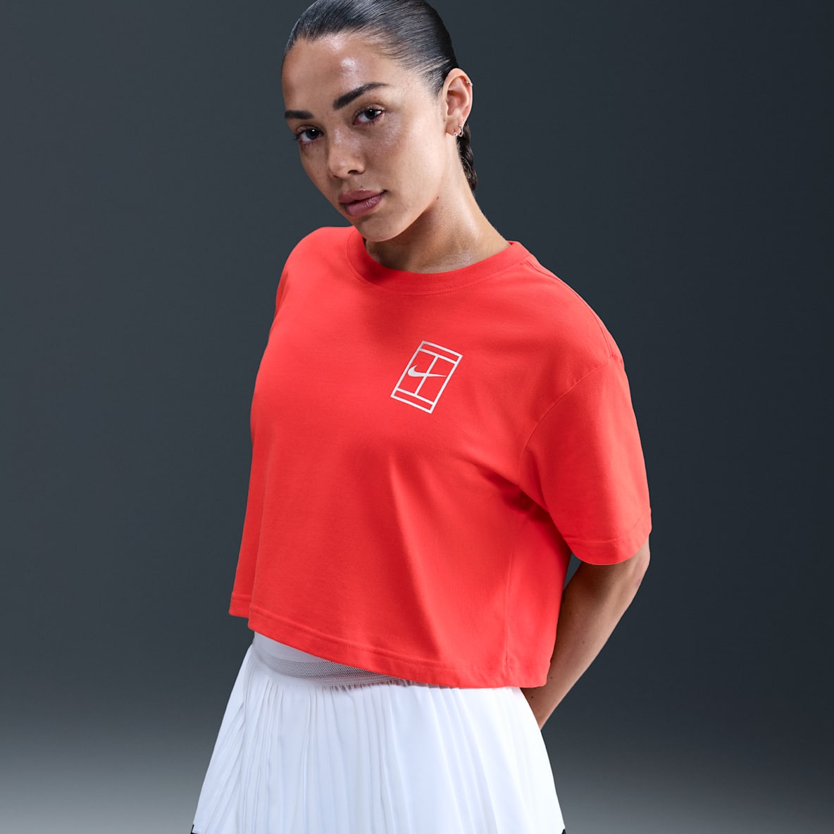 Nike Slam Nike Slam Women's Dri-FIT Short-Sleeve Cropped Tennis T-Shirt