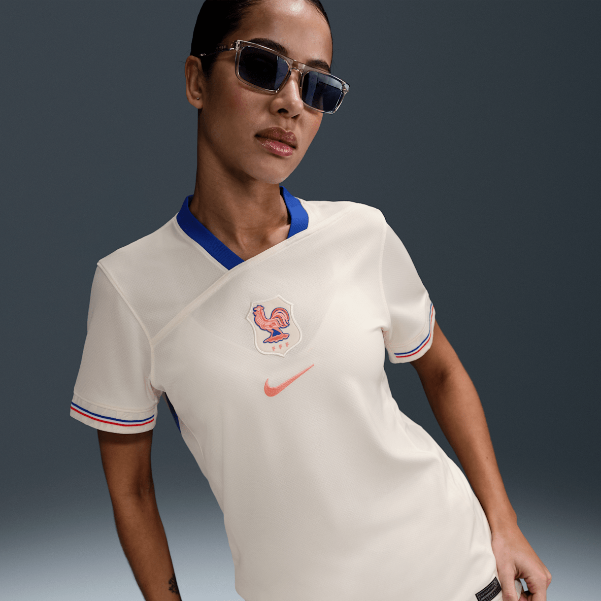 FFF 2025 Stadium Away (Women's Team) FFF 2025 Stadium Away (Women's Team) Women's Nike Dri-FIT Soccer Replica Jersey