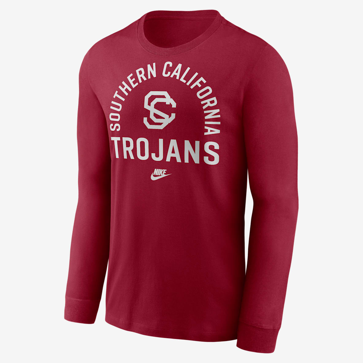 USC Legacy Arched Logo Playera de manga larga universitaria Nike para hombre