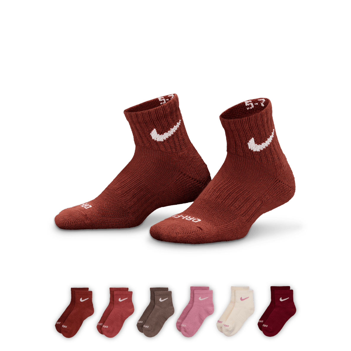 Nike Dri-FIT Performance Basics Nike Dri-FIT Performance Basics Quarter Socken (jüngere Kinder, 6 Paar)