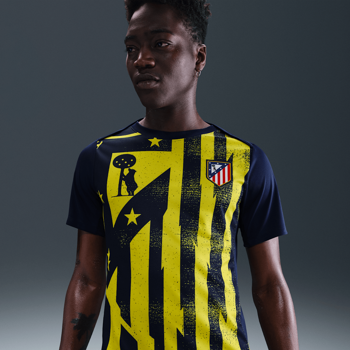 Atlético Madrid Academy Pro Away Atlético Madrid Academy Pro Away Men's Nike Dri-FIT Football Pre-Match Short-Sleeve Top