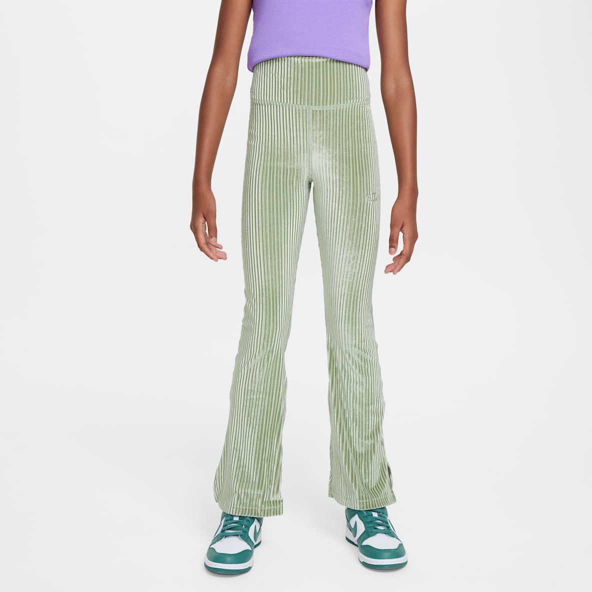 Nike Sportswear Nike Sportswear Big Kids' (Girls') High-Waisted Flared Ribbed Leggings