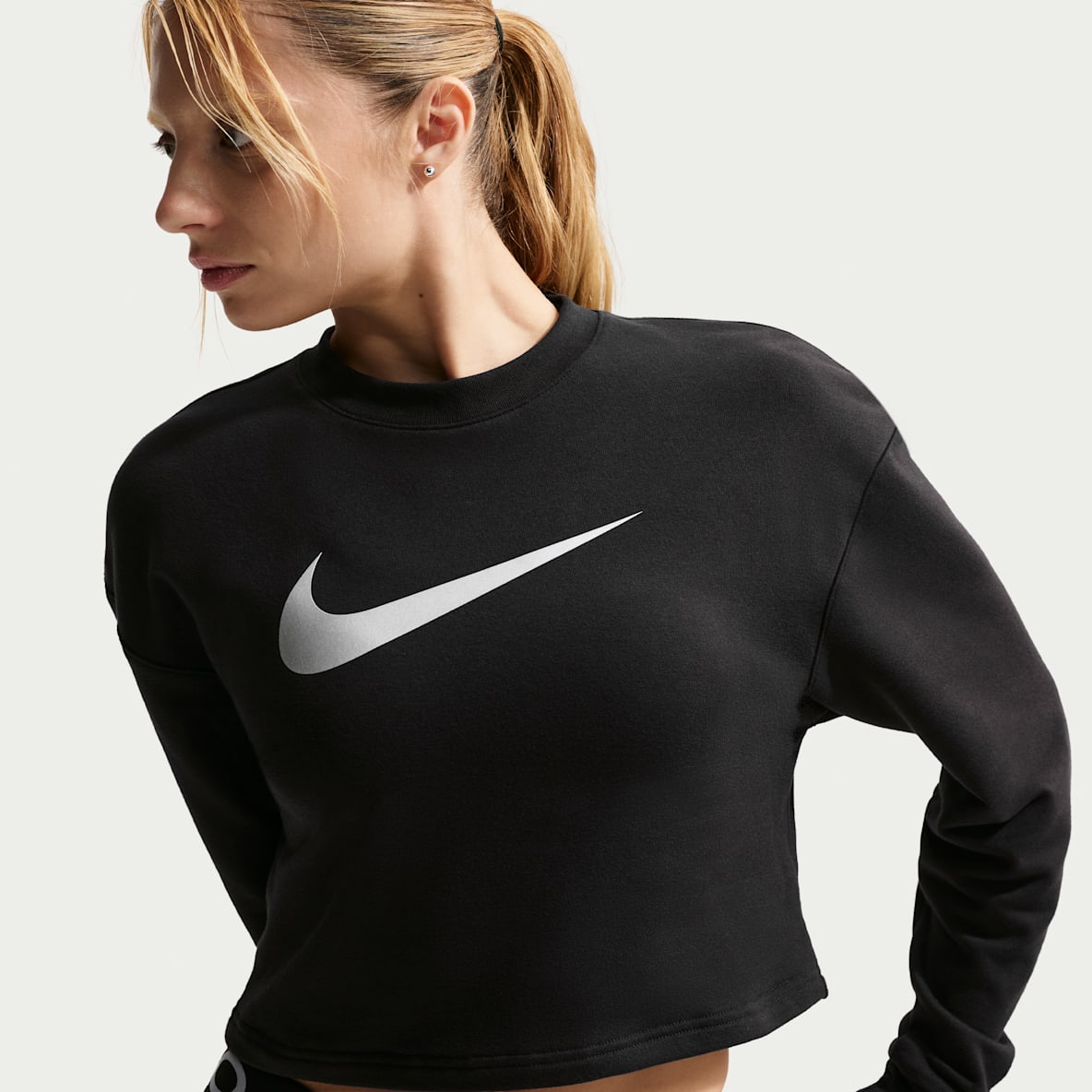 Nike Pro Nike Pro Women's Dri-FIT Crew-Neck French Terry Top