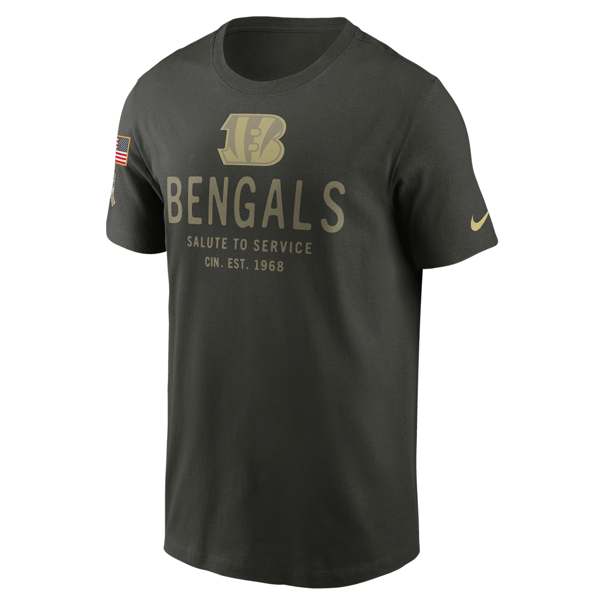 Cincinnati Bengals Salute to Service Sideline Primary Edge Cincinnati Bengals Salute to Service Sideline Primary Edge Men's Nike Dri-FIT NFL T-Shirt