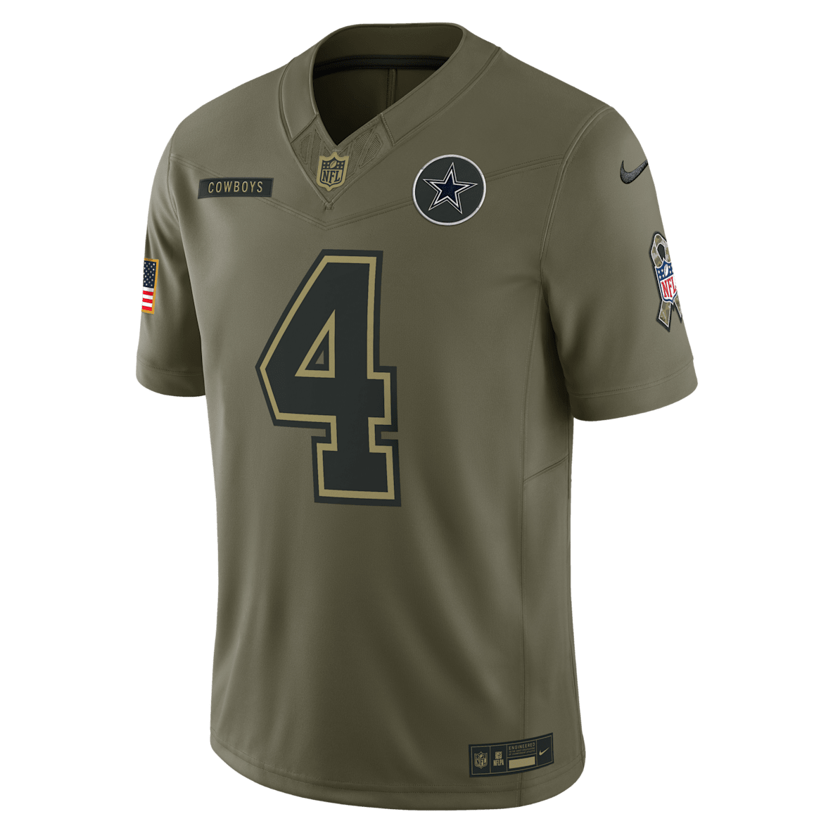 Dak Prescott Dallas Cowboys Salute to Service Dak Prescott Dallas Cowboys Salute to Service Men's Nike Dri-FIT NFL Limited Jersey