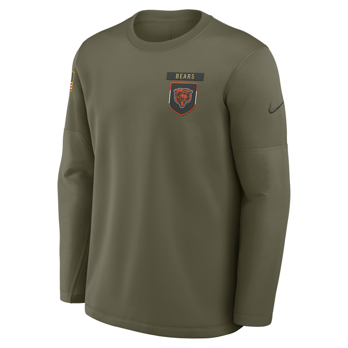 Chicago Bears Salute to Service Sideline Triumphant Win Coach Chicago Bears Salute to Service Sideline Triumphant Win Coach Men's Nike NFL Pullover Crew