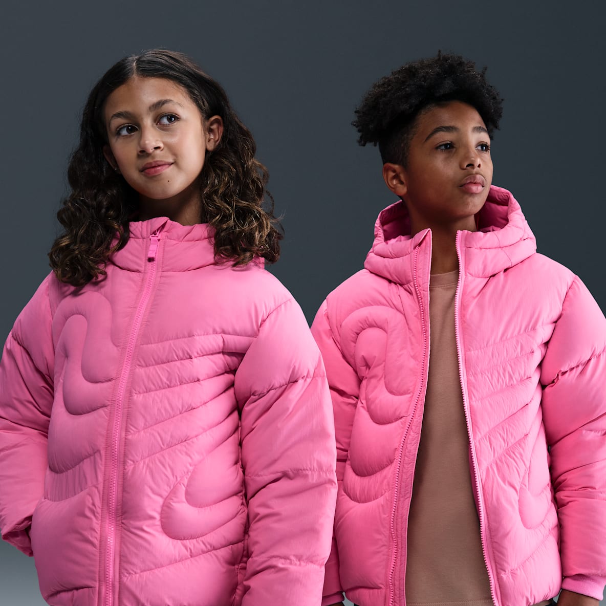 Nike Sportswear Swoosh Big Kids' Therma-FIT Loose Down Puffer Jacket